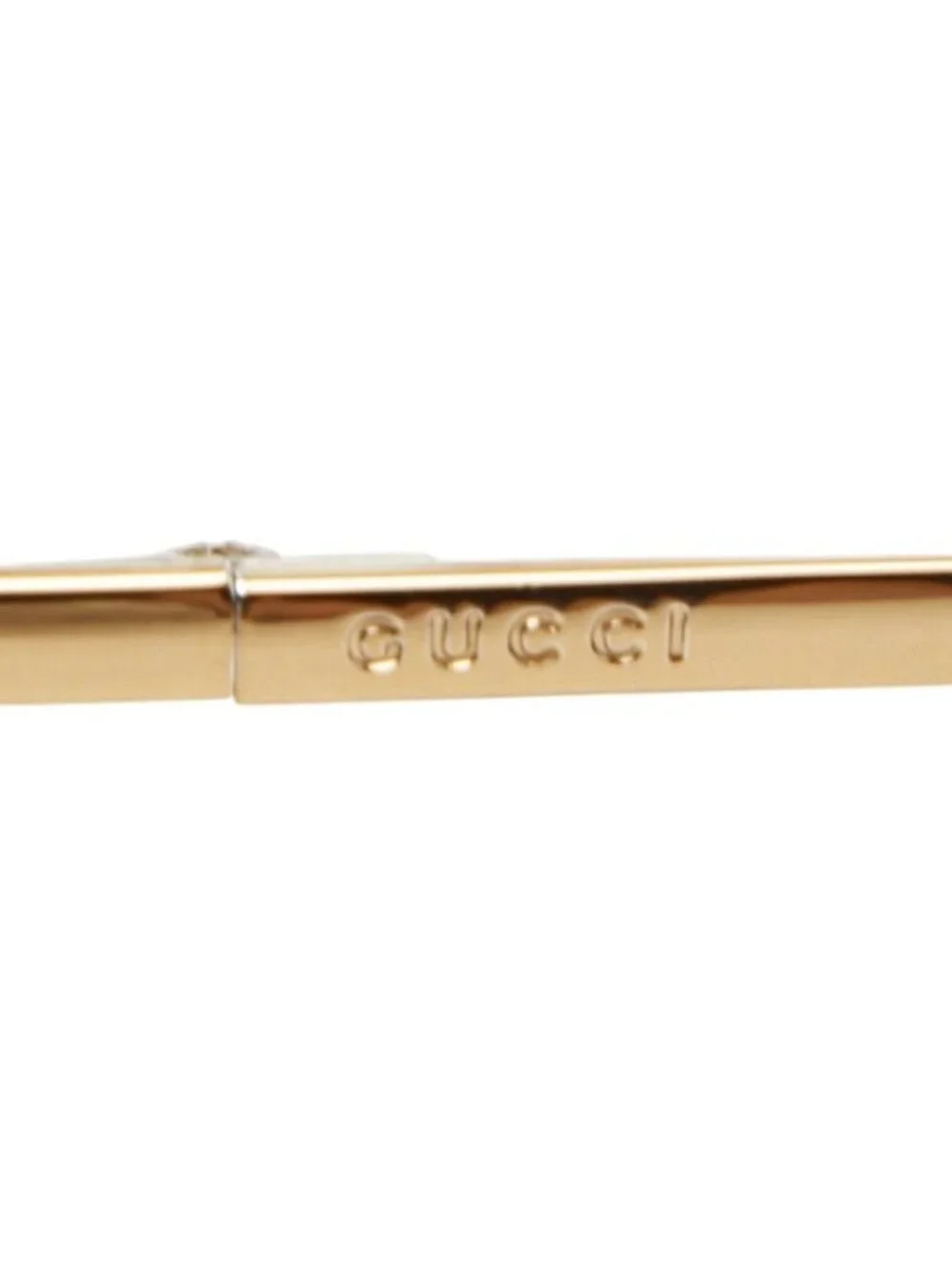 Gucci Sunglasses Eyewear S Clear Brown Gold Acetate Plated
